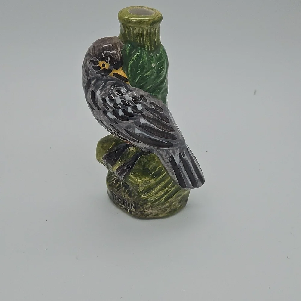 Garnier Bird Figurine with Green and Brown Accents